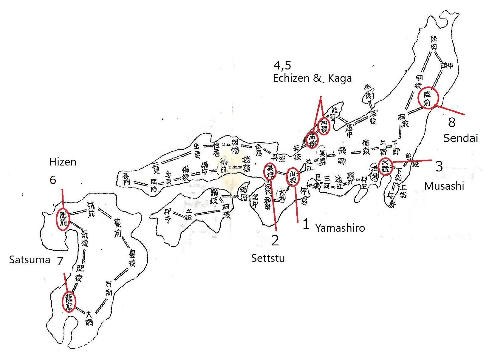 64Map with number with 8